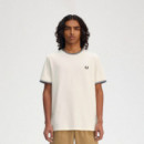 Camiseta con el Ribete con Dos Franjas  FRED PERRY