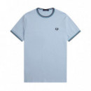 Camiseta con el Ribete con Dos Franjas  FRED PERRY