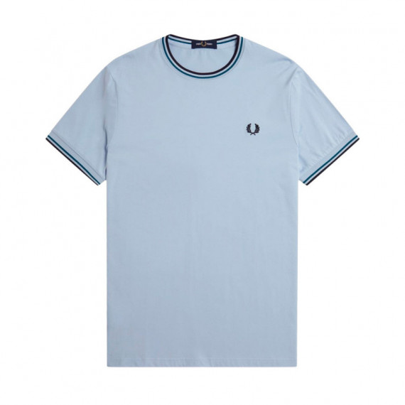 Camiseta con el Ribete con Dos Franjas  FRED PERRY