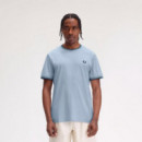 Camiseta con el Ribete con Dos Franjas  FRED PERRY