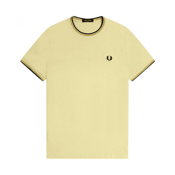 Camiseta con el Ribete con Dos Franjas  FRED PERRY