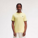 Camiseta con el Ribete con Dos Franjas  FRED PERRY