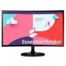 SAMSUNG Monitor Profesional Curvo S3 S36C S27C360EAU 27/ Fhd Negro HDMI / 75HZ/ Negro / Vesa