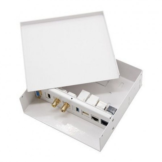 NANOCABLE Caja de Conexiones de Pared Blanca VGA - HDMI - Jack 3.5 - Rca - USB 3.0 - USB 2.0 - 2X RJ45