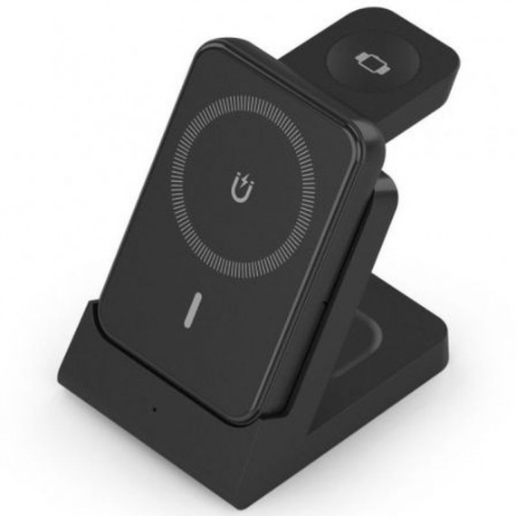 AISENS Base de Carga Inalambrica ASCH-15W4WC064-BK/ 15W/ Negro