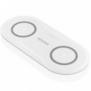 AISENS Cargador Inalambrico Doble ASCH-15W2WC059-W/ 15W/ Blanco