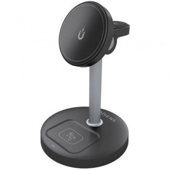AISENS Base de Carga Inalambrica ASCH-15W3WC066-BK/ 15W/ Negro
