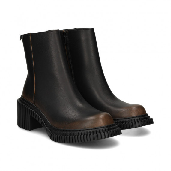 Botin Piel Negro  CAMPER