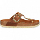 Esclava Hebilla Bic Grass Cuero  BIRKENSTOCK