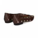 Bailarina Tachas Piel Moka  MIUXA