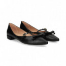 Bailarina Bebe Lazo Piel Negro  MIUXA