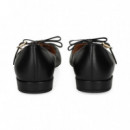 Bailarina Bebe Lazo Piel Negro  MIUXA