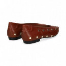 Bailarina Tachas Piel Marron  MIUXA