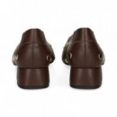 Bailarina Tachas Piel Moka  MIUXA