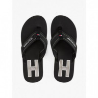 Hilfiger H Padded Beach Sandal Black  TOMMY HILFIGER