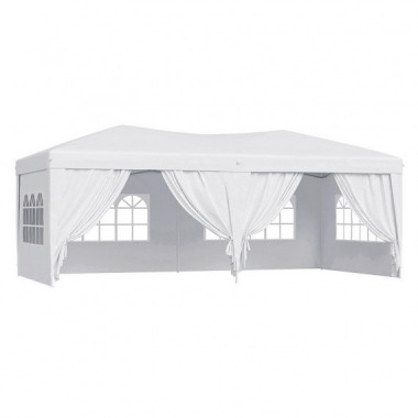 Carpa Plegable Metal Blanca DONNA GARDEN 3X6 Metros