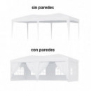 Carpa Plegable Metal Blanca DONNA GARDEN 3X6 Metros