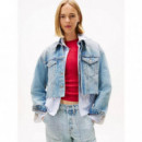 Croppd Trckr Jkt Rwb Ext CI6033 Denim mi  TOMMY JEANS