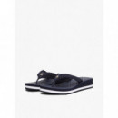 Th Crochet Mid Beach Sandal Space Blue  TOMMY HILFIGER