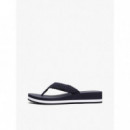 Th Crochet Mid Beach Sandal Space Blue  TOMMY HILFIGER