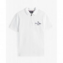 Mercerised Pique Zip Reg Polo White  TOMMY HILFIGER