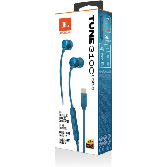 Auriculares JBL Tune 310C Usb-c Azul