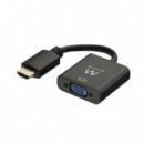 Adaptador EWENT Convertidor  Digital a Analogico Hdmi-m a Vga-h con Audio  EW9864