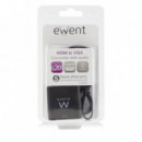 Adaptador EWENT Convertidor  Digital a Analogico Hdmi-m a Vga-h con Audio  EW9864