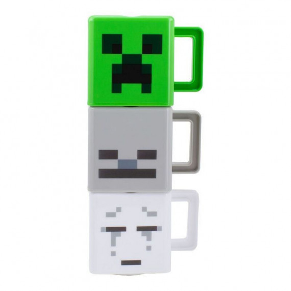 Set Taza Apilables Desayuno Minecraft Set Taza Apilables Desayuno Minecraft