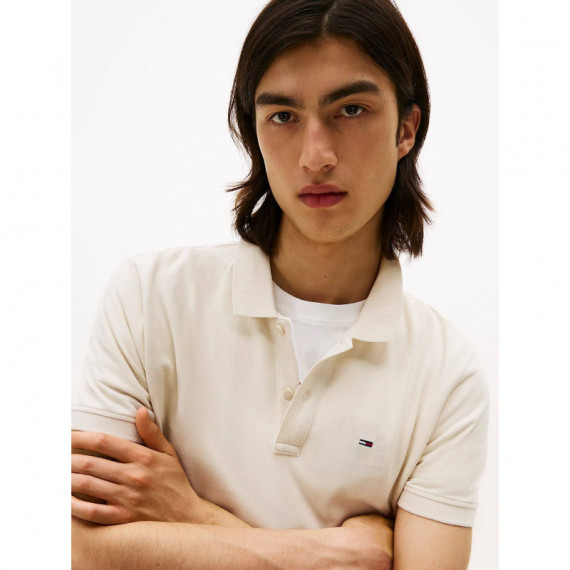 Tjm Slim Placket Polo Ext Desert Sand Du  TOMMY JEANS