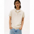 Tjm Slim Placket Polo Ext Desert Sand Du  TOMMY JEANS