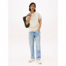 Tjm Slim Placket Polo Ext Desert Sand Du  TOMMY JEANS