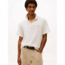 Tjm Skipper Collar Reg Polo Oat Marl Htr  TOMMY JEANS