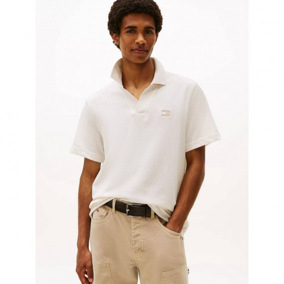 Tjm Skipper Collar Reg Polo Oat Marl Htr  TOMMY JEANS