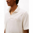 Tjm Skipper Collar Reg Polo Oat Marl Htr  TOMMY JEANS