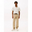 Tjm Skipper Collar Reg Polo Oat Marl Htr  TOMMY JEANS