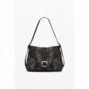 DESIGUAL Bolso Efecto Piel Hebilla Mediano 25WAXP34-6009