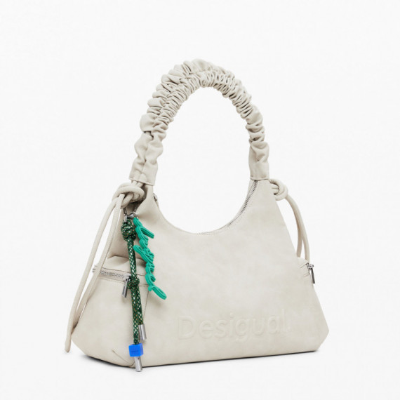 DESIGUAL Bolso Logo 3D Asa Fruncida Mediano 25WAXPB0-6006