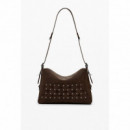 DESIGUAL Bolso Mano Patch Tachuelas Mediano 25WAXPBP-6009