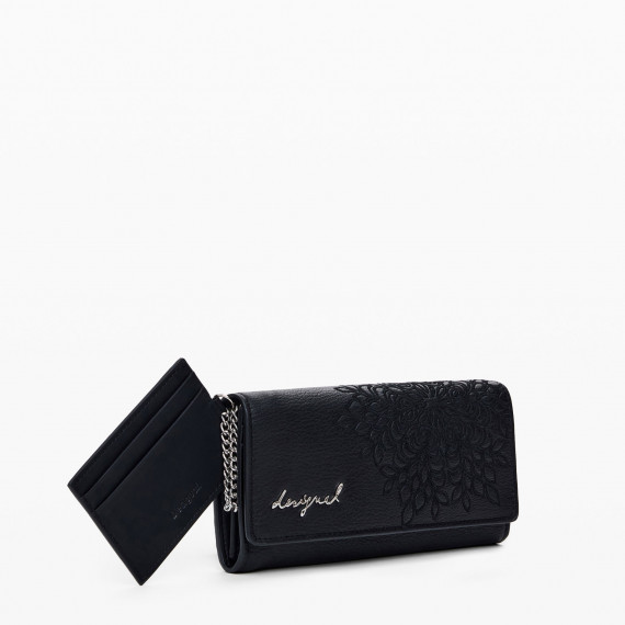 DESIGUAL Monedero Efecto Piel Bordados Mediano 25WAYP35-2000