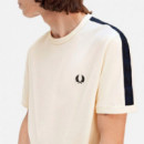 Camiseta Ringer con Cinta en Contraste  FRED PERRY