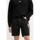 Klj Relaxed Denim Short Washed Black  KARL LAGERFELD