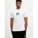 Klj Reg K Logo Tee White  KARL LAGERFELD