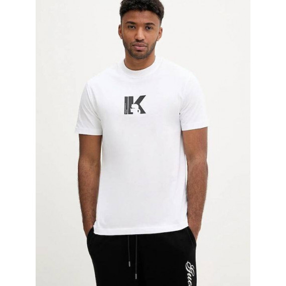 Klj Reg K Logo Tee White  KARL LAGERFELD