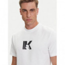 Klj Reg K Logo Tee White  KARL LAGERFELD