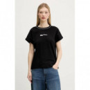 Klj Drapey Logo Tee Black  KARL LAGERFELD