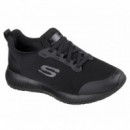 Squad Sr Black Flat Knit SKECHERS