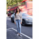 Vaqueros Mujer Vaqueros ICHI Twiggy Raven Light Blue Stonewashed