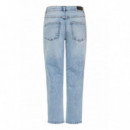 Vaqueros Mujer Vaqueros ICHI Twiggy Raven Light Blue Stonewashed
