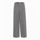 Pantalones ICHI Kate Jacquard Black White Herringbone